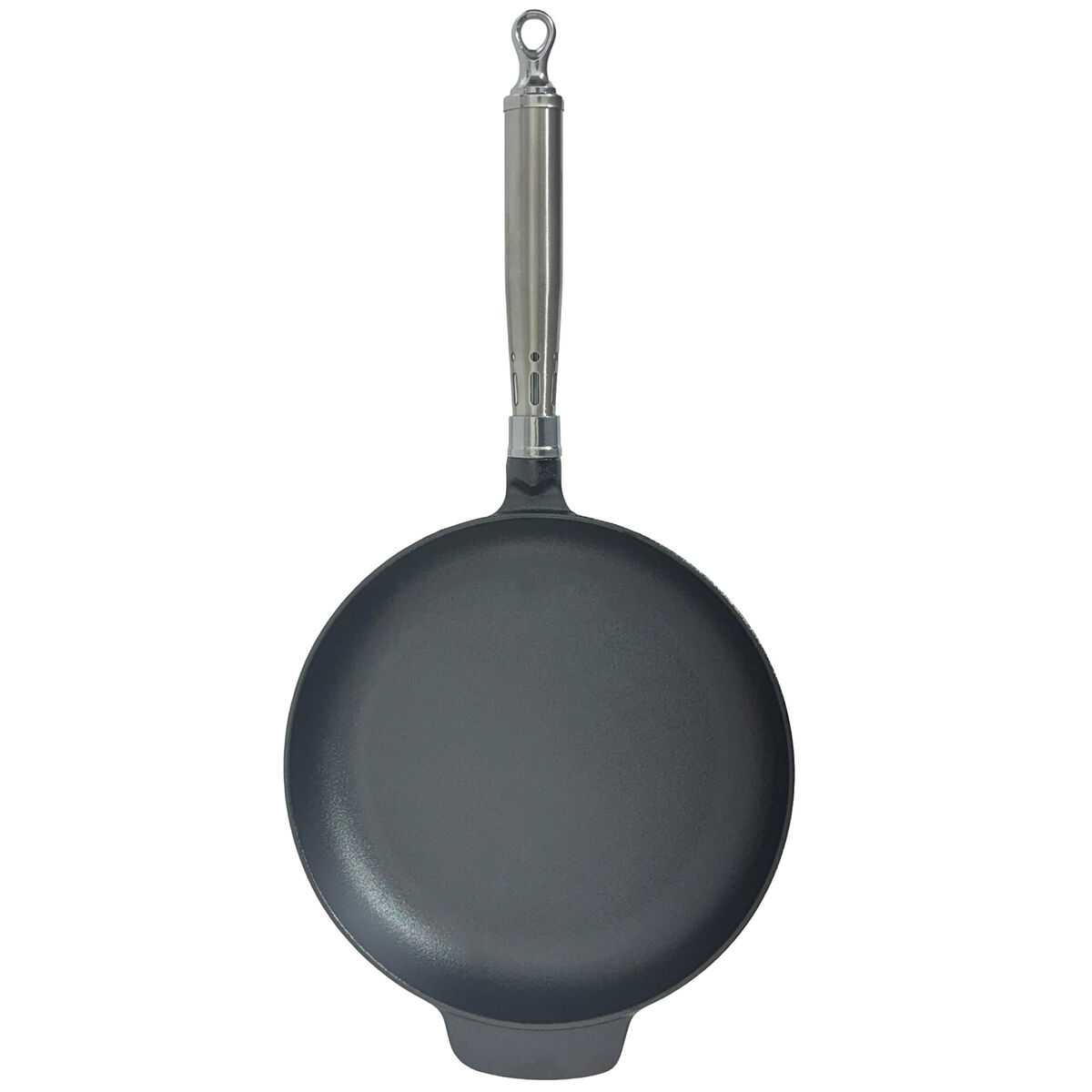 Maestro støbejernstegepande med rund kant 24 cm