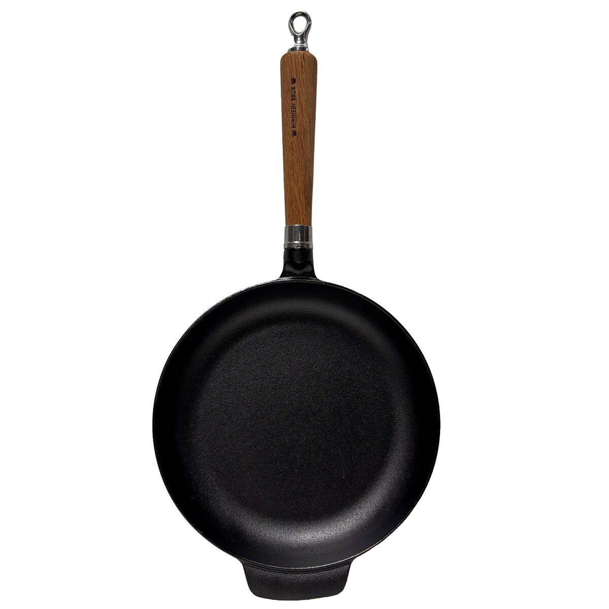 Exclusive Line støpejernstekepanne 24 cm, avrundet kant, eik