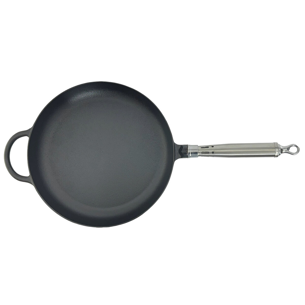 Maestro støpejernstekepanne med rund kant, 28 cm