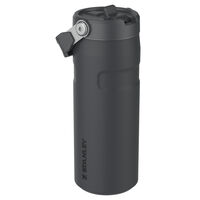 IceFlow Flip Straw vattenflaska 0,47 liter, svart