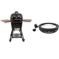 Icon Kamadogrill large med rotisseri- og pizzapakke, sort
