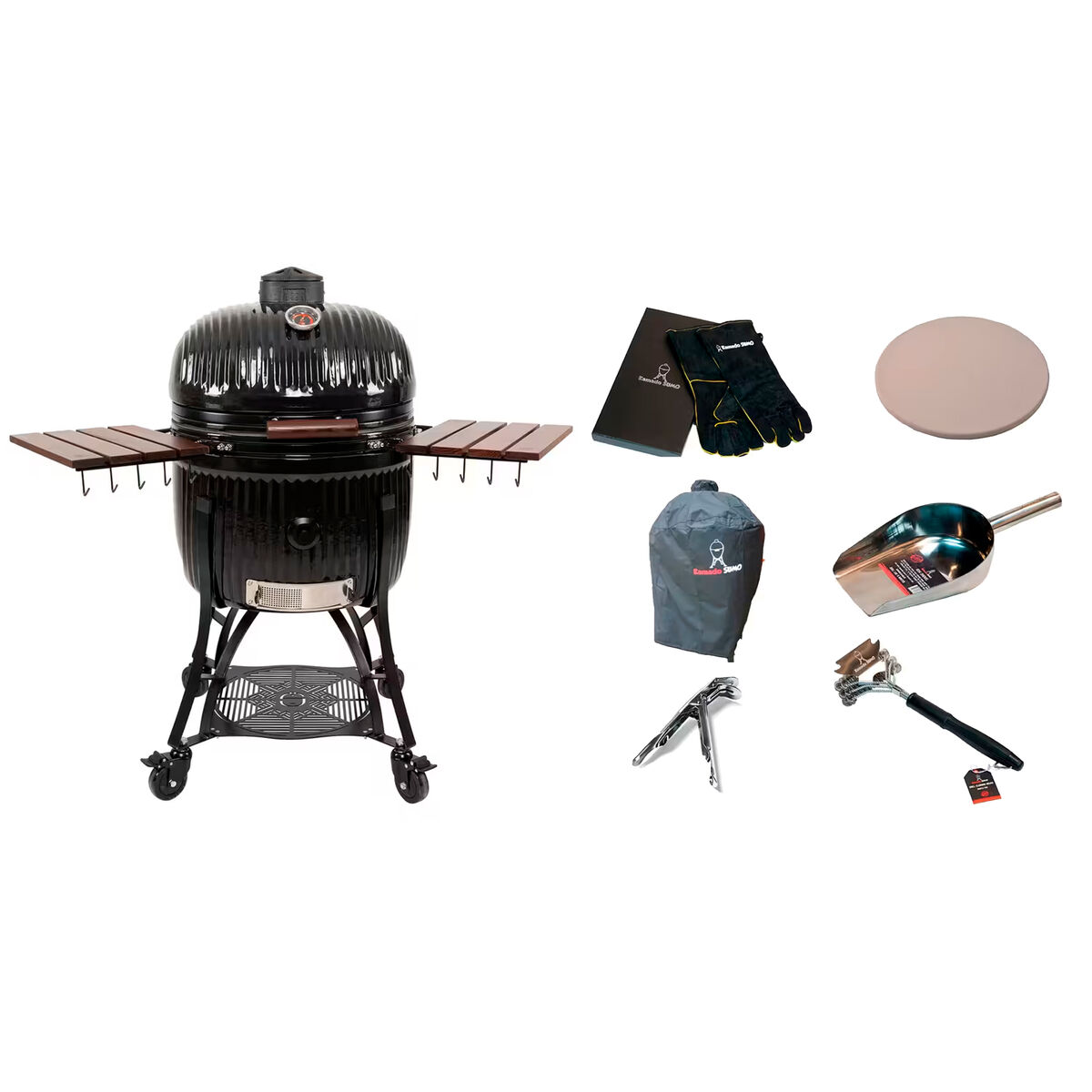 Icon Maxi kamadogrill med tilbehørspakke, sort