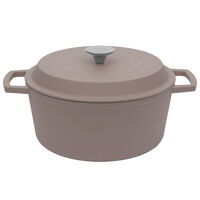 Gjutjärnsgryta 5 liter, matt beige