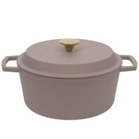 Gjutjärnsgryta 5 liter, matt beige