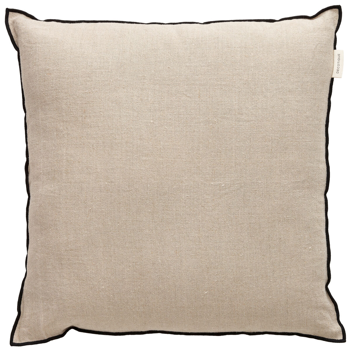 Decotique Frame hørpude 50 x 50 cm, beige/sort