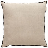Decotique Frame hørpude 50 x 50 cm, beige/sort