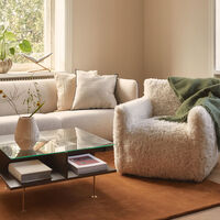 Decotique Frame hørpude 50 x 50 cm, beige/sort