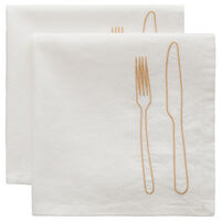 Decotique La Tavola lautasliina 45 x 45 cm, 2 kpl, latte