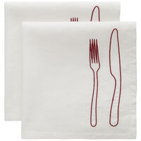 Decotique La Tavola serviet 45 x 45 cm, 2-pak – bordeaux
