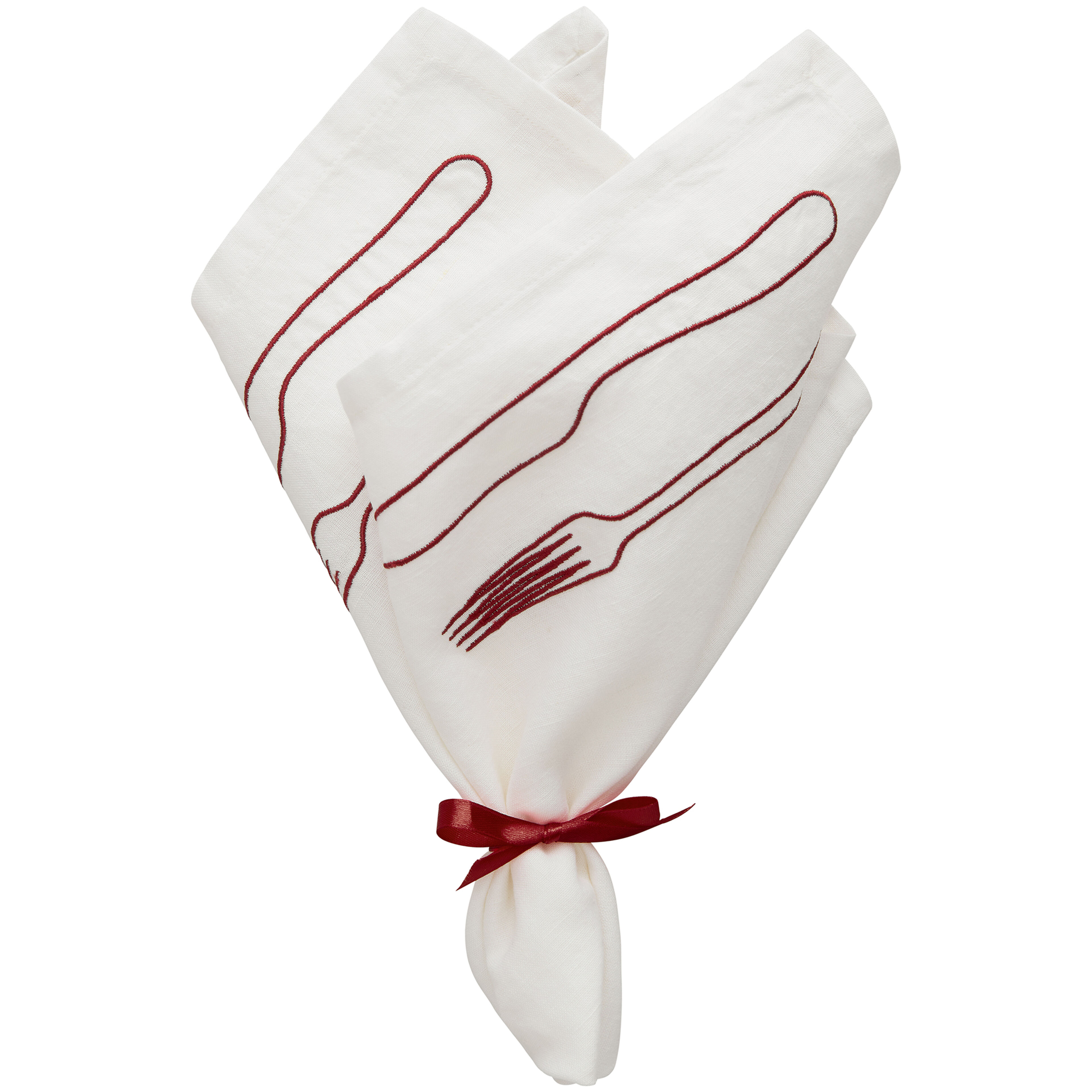 Decotique La Tavola serviet 45 x 45 cm, 2-pak – bordeaux