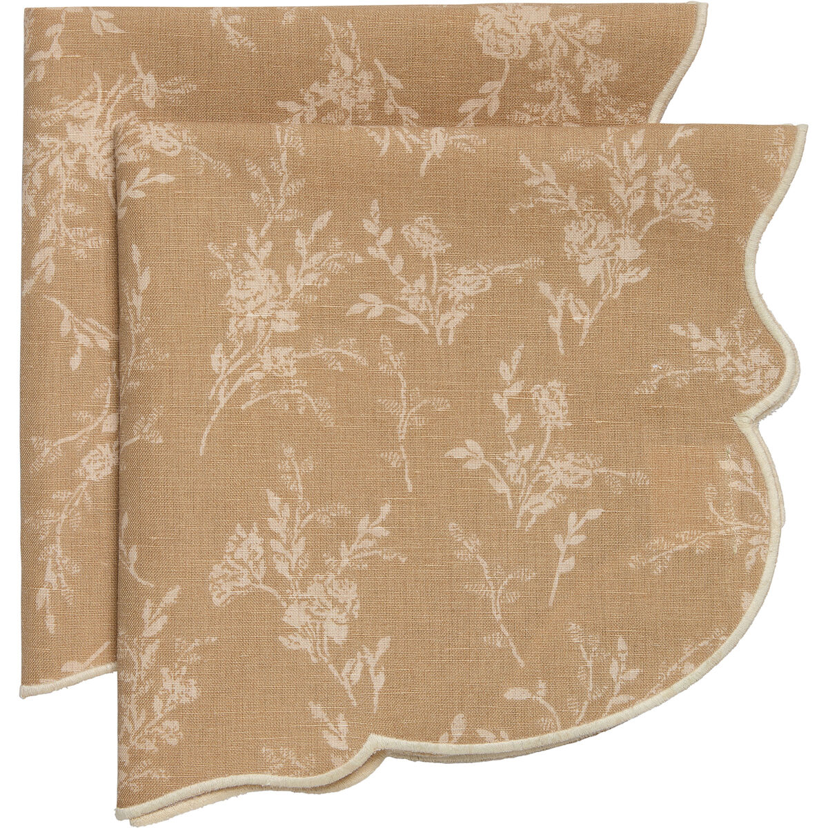 Decotique Gia serviett blomst 45 x 45 cm 2-pakning, beige