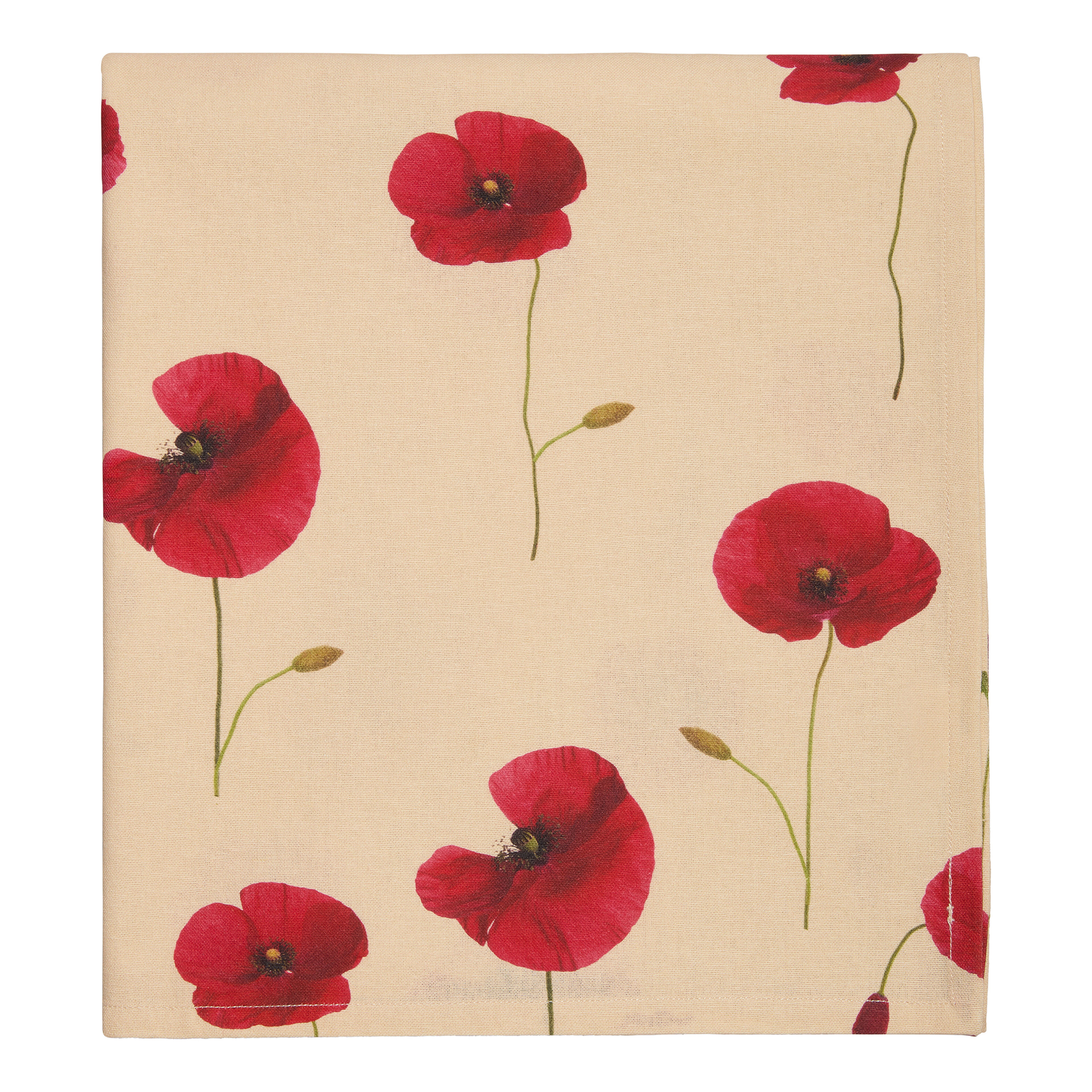 Decotique Vallmo duk 140 x 240 cm, beige/röd