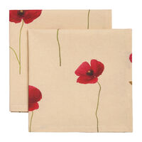 Decotique Vallmo servietter 45 x 45 cm, 2-pak – beige/rød