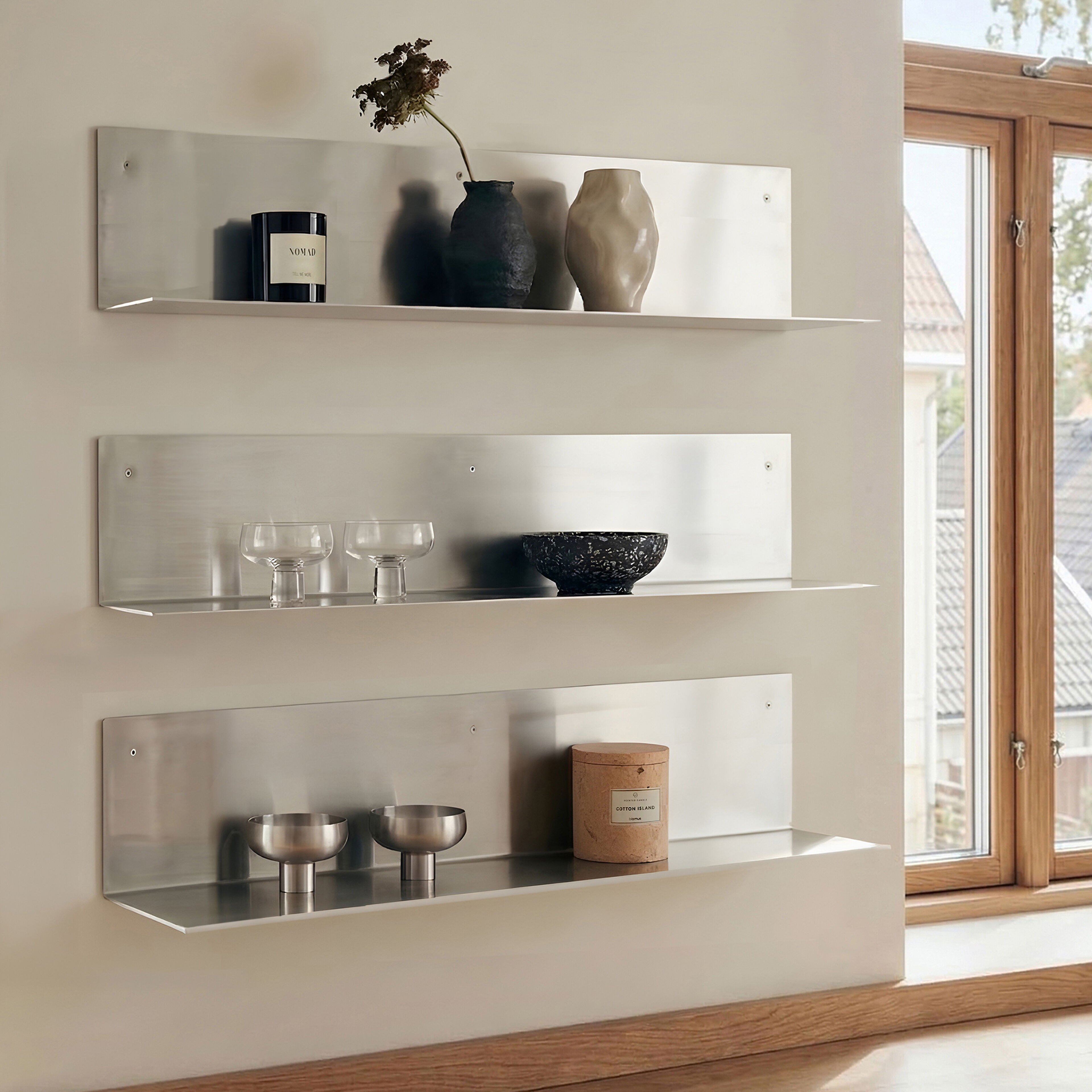 Decotique Studio hylde 86 cm, rustfrit stål