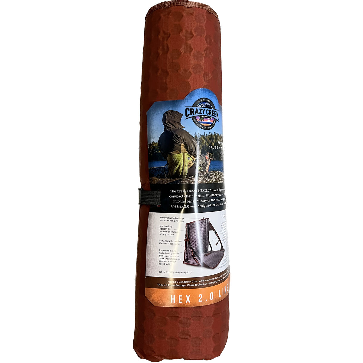 Crazy Creek Hex 2.0 Longback - campingstol, kobber