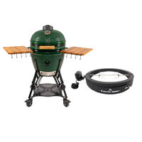 Kamado Sumo Large Gen 2 kamadogrill med Grillmästarens rotisserie, grön