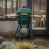 Kamado Sumo Large Gen 2 kamadogrill med Grillmesterens rotisseri, grønn