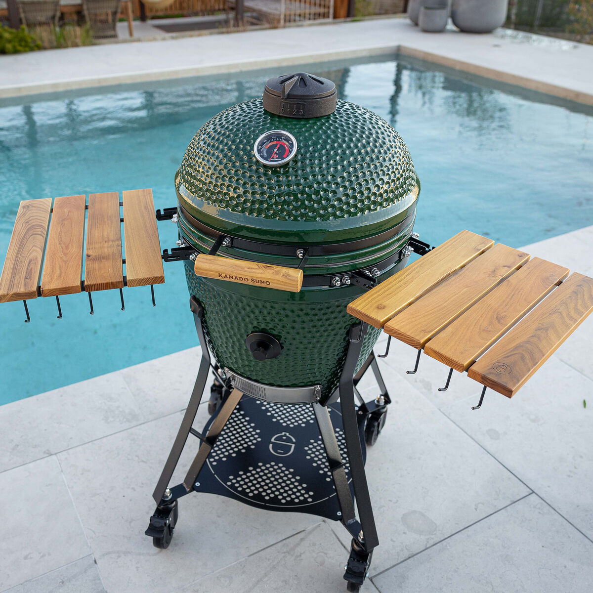 Kamado SUMO Large Gen 2 -kamadogrilli varustepaketilla, vihreä