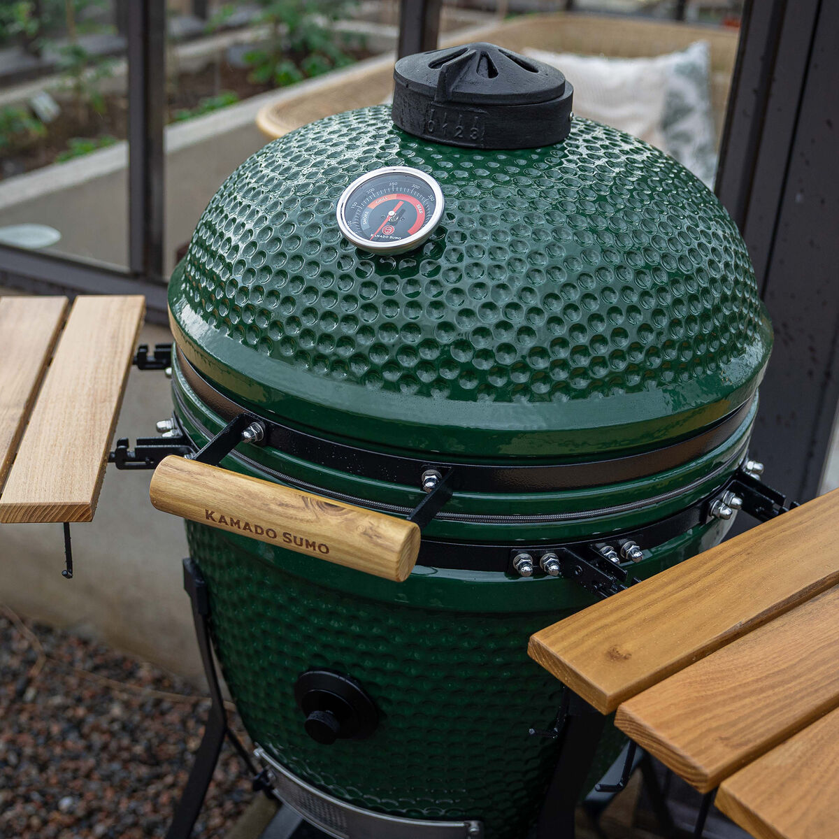 Kamado SUMO Large Gen 2 -kamadogrilli varustepaketilla, vihreä