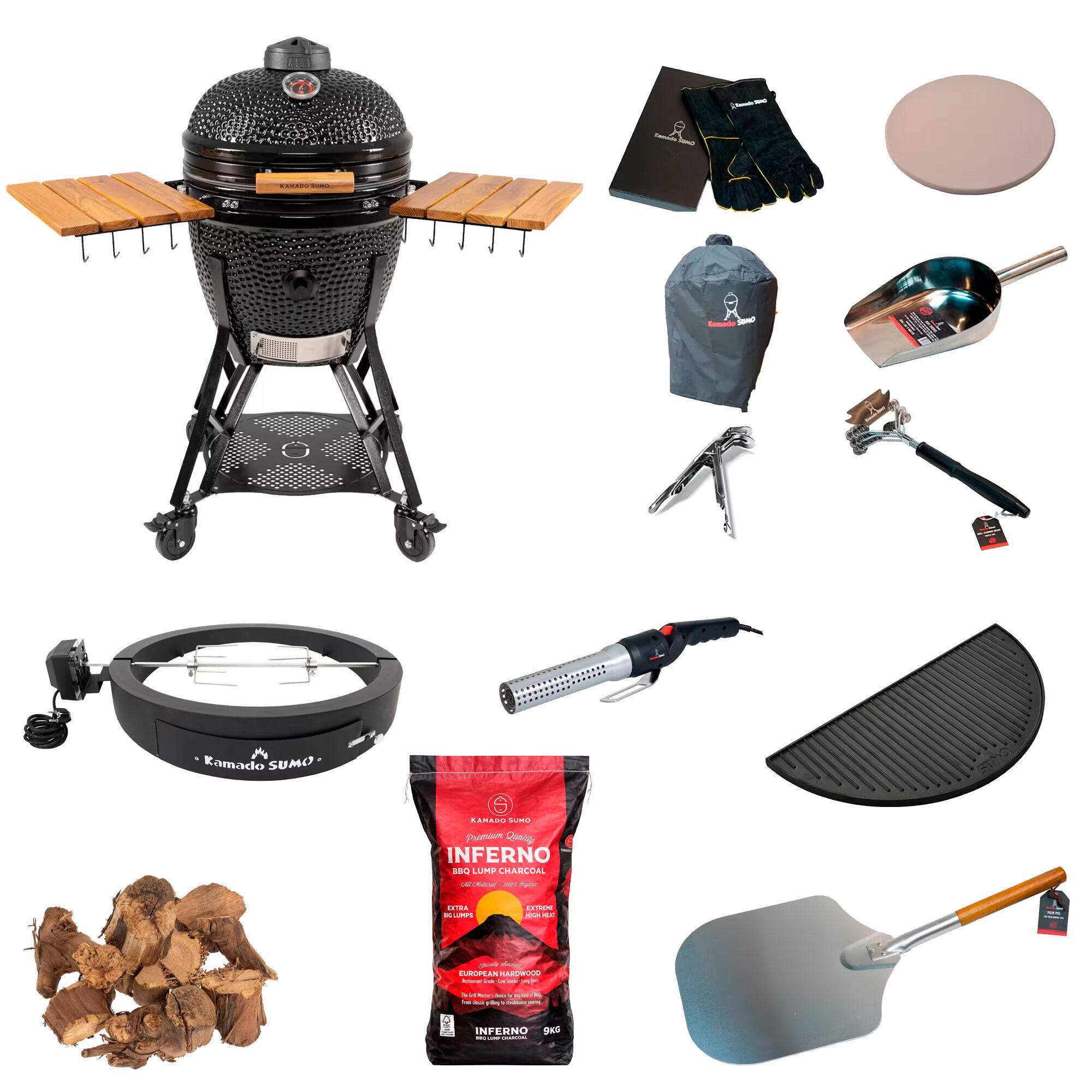 Kamado Sumo Classic Large Gen 2 kamadogrill med deluxe-paket