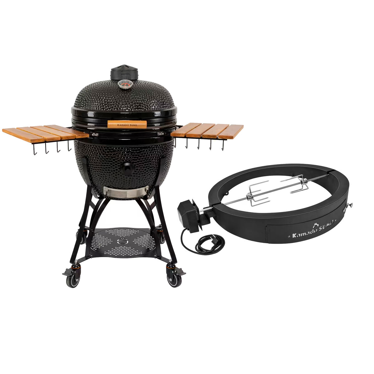 Kamado Sumo Maxi Gen 2 kamadogrill med Grillmästarens rotisserie, grön