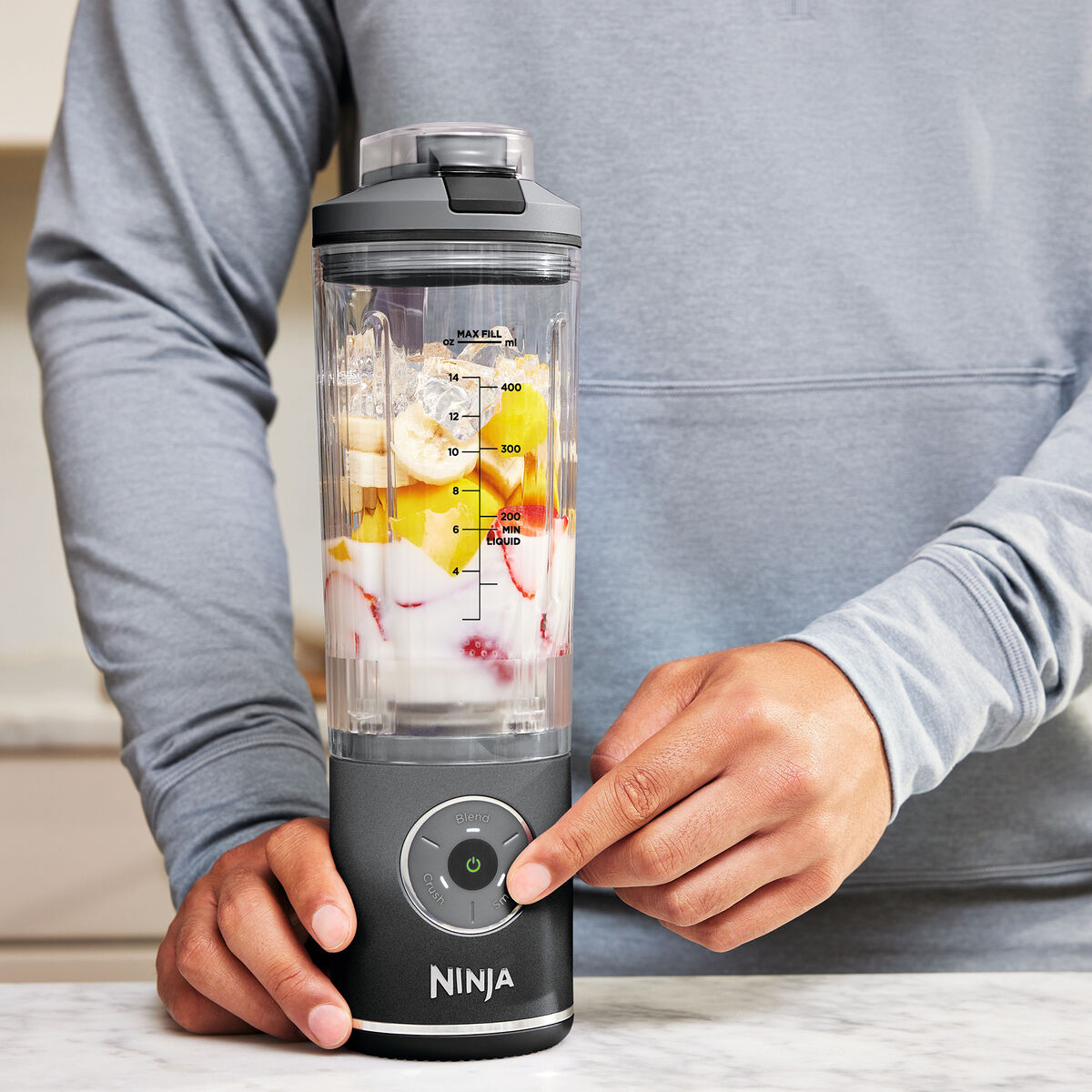Blast Max trådløs blender, grå