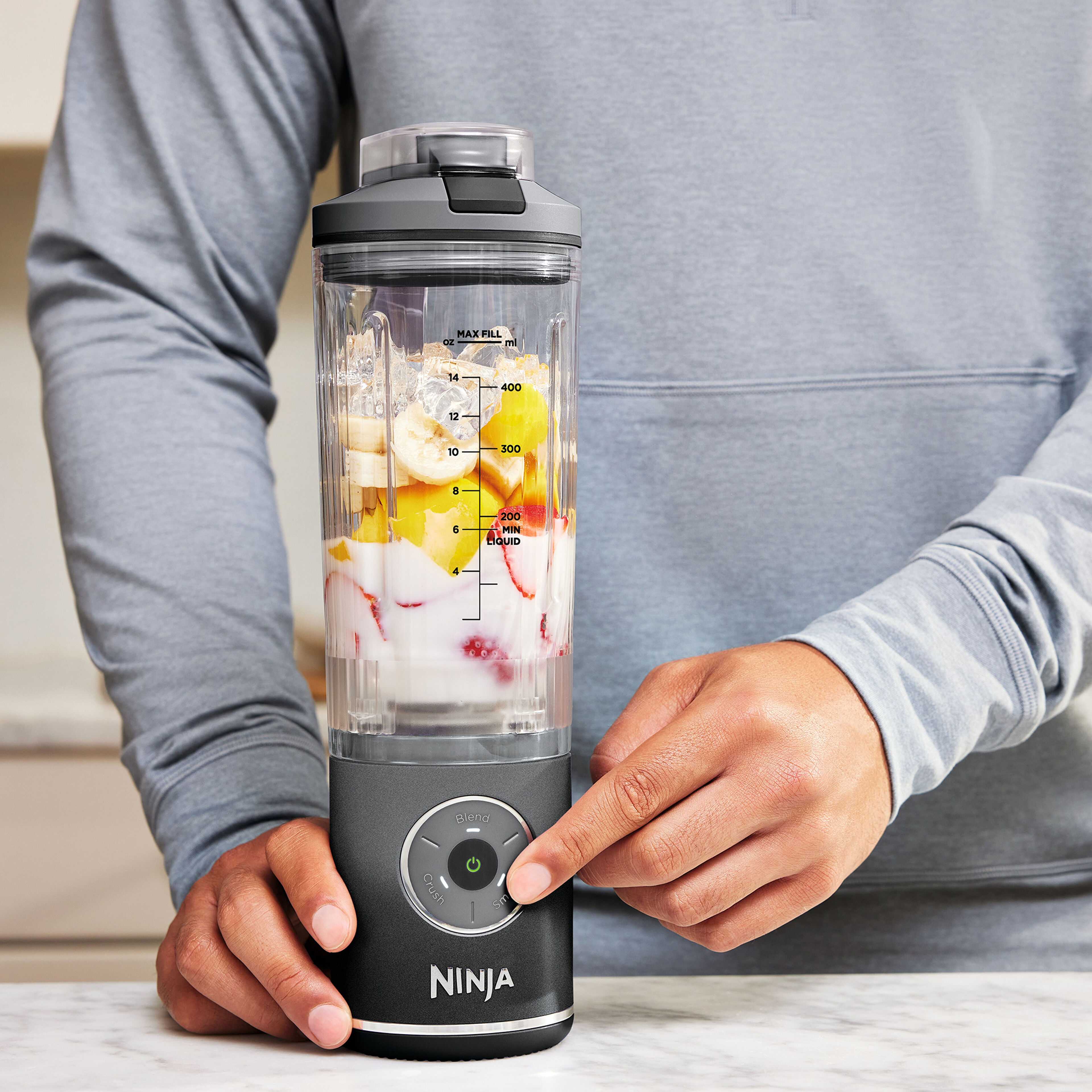 Blast Max trådløs blender, grå