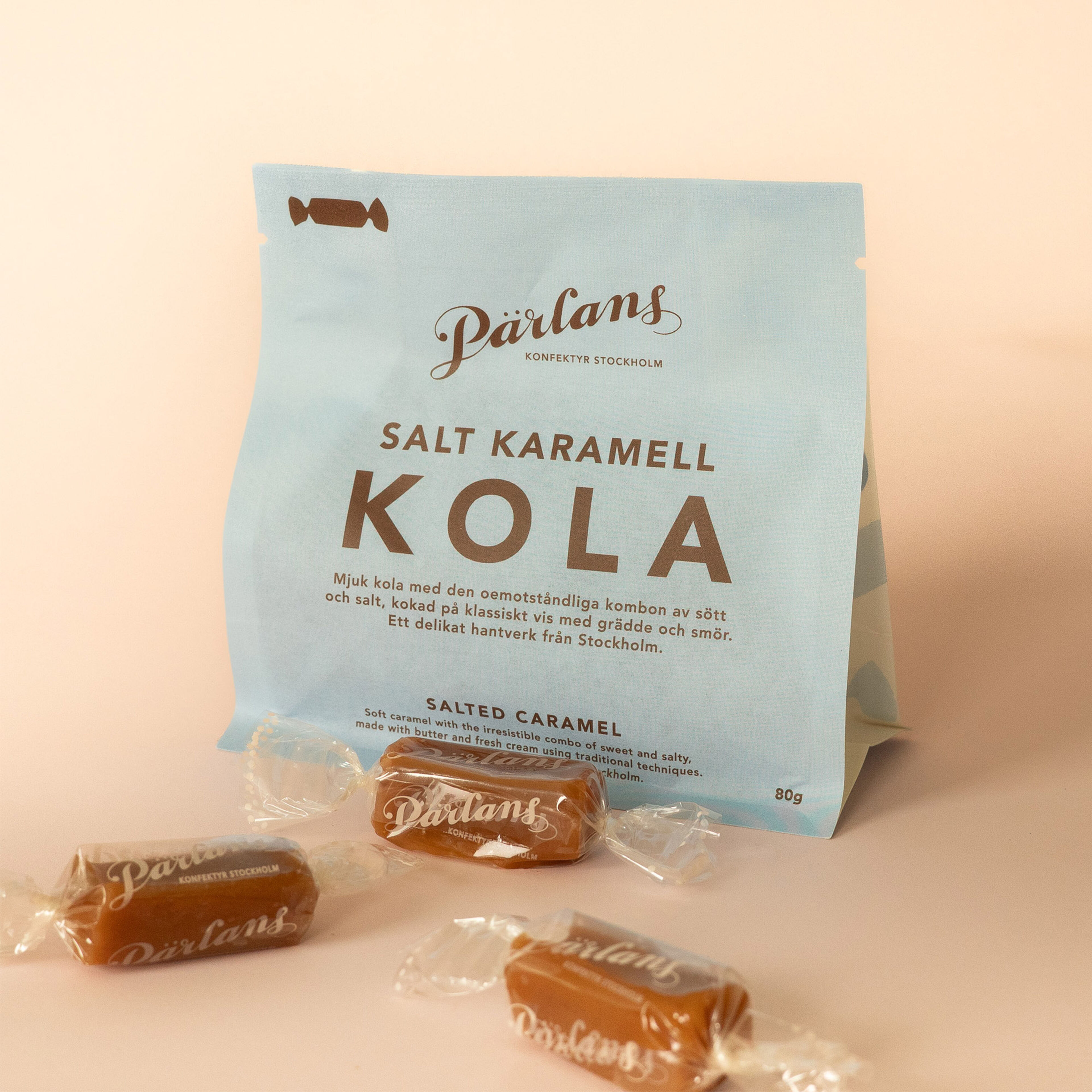 Pärlans Konfektyr Kolor Salt karamell 80 gram