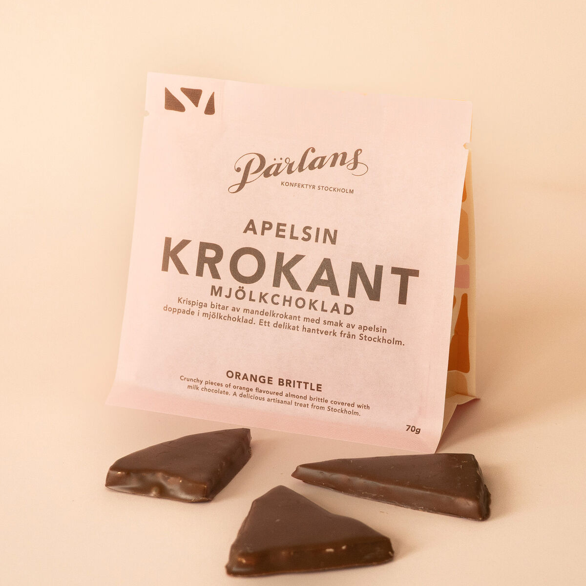 Pärlans Konfektyr Krokant, mandel & appelsin 70 g