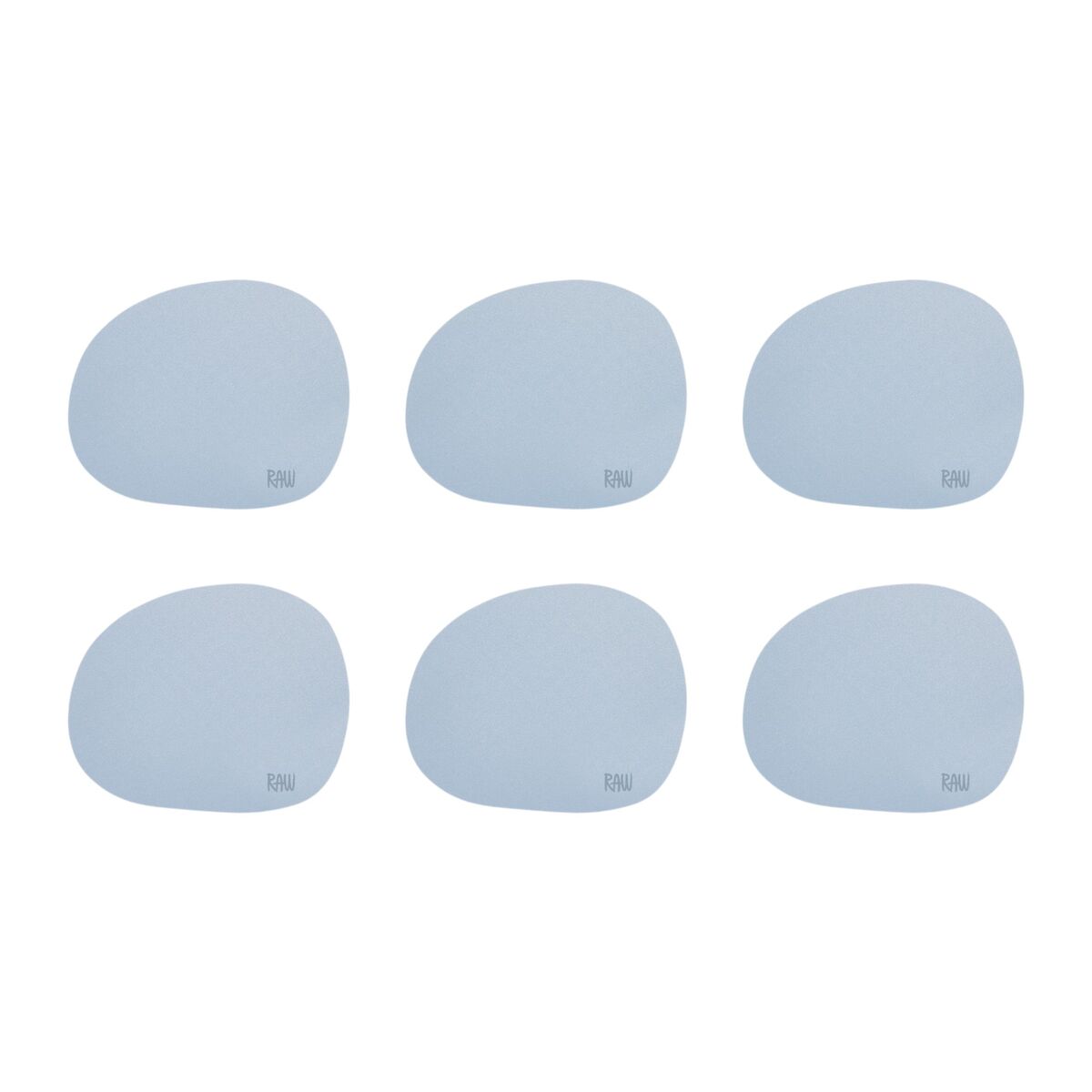 RAW glasunderlägg 6-pack, sky blue