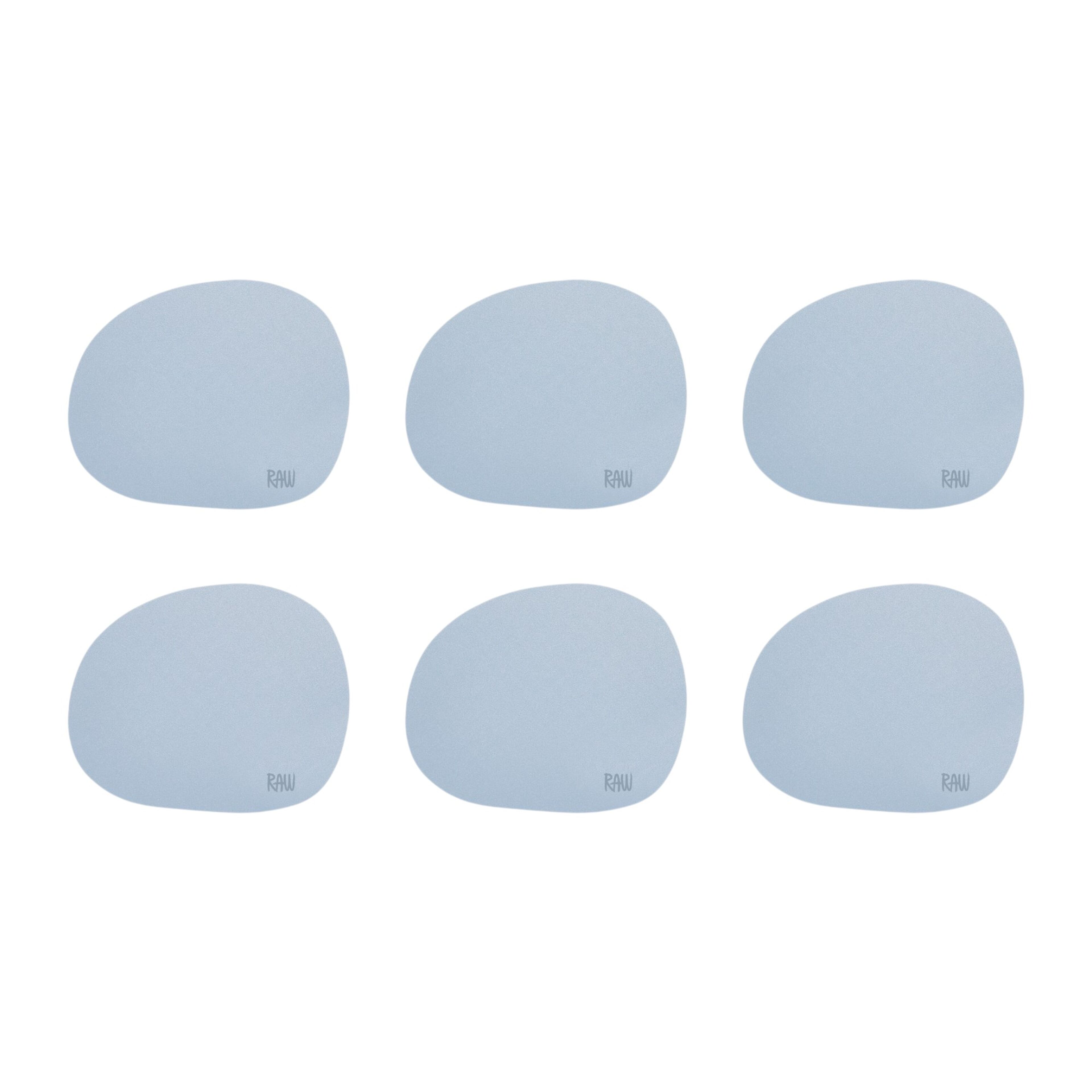 RAW glasunderlägg 6-pack, sky blue