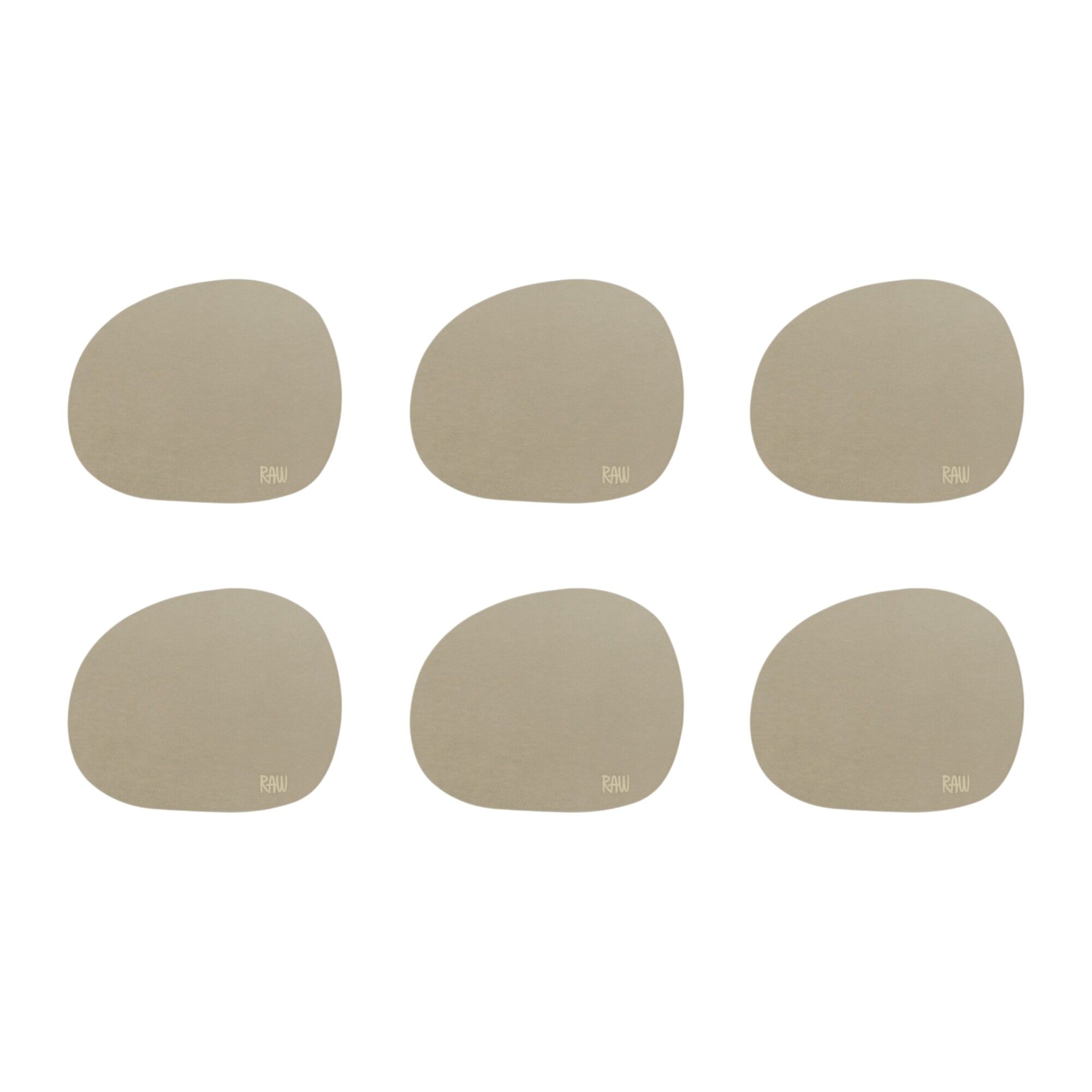 Aida RAW glasunderlägg 6-pack, mellow clay