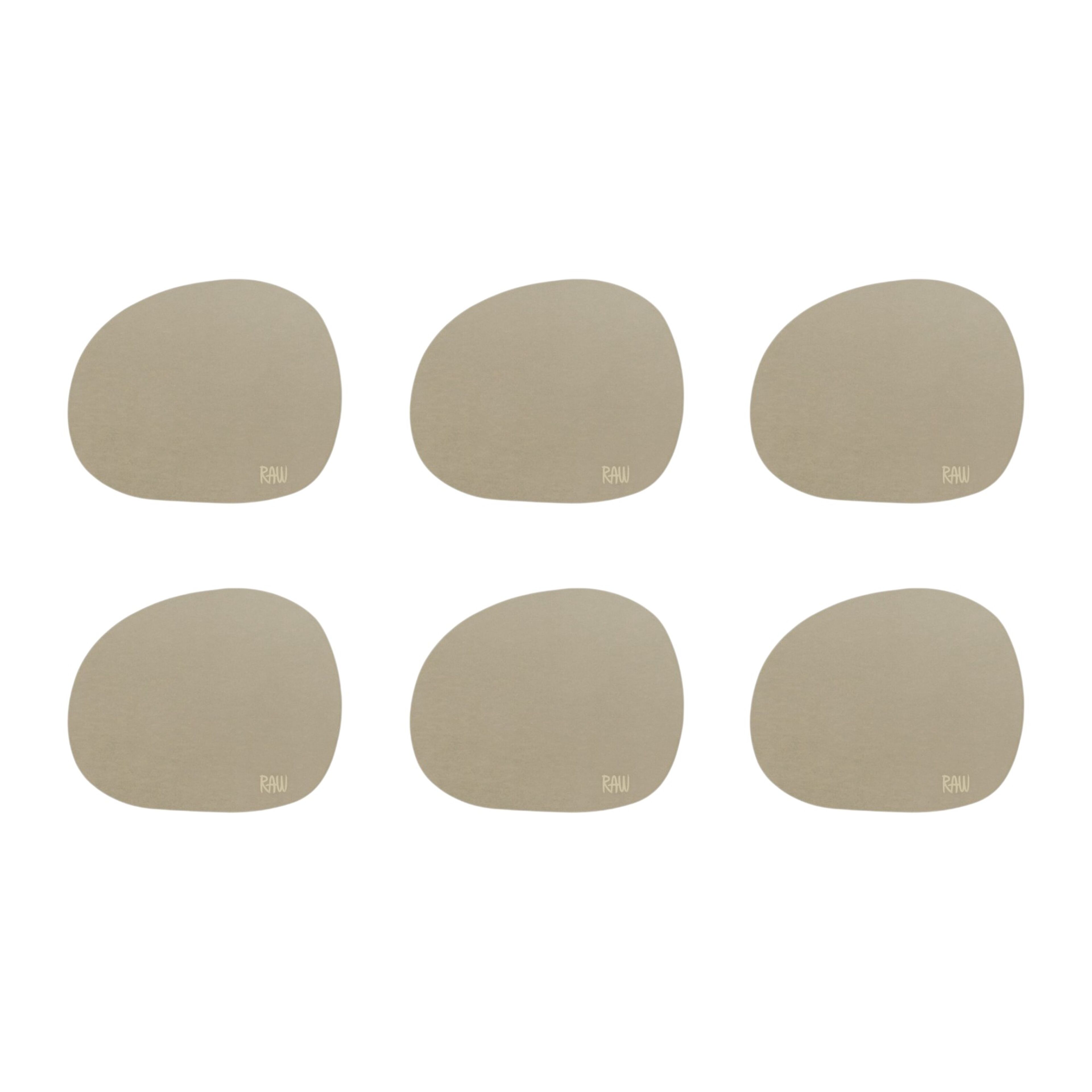 RAW glasunderlägg 6-pack, mellow clay