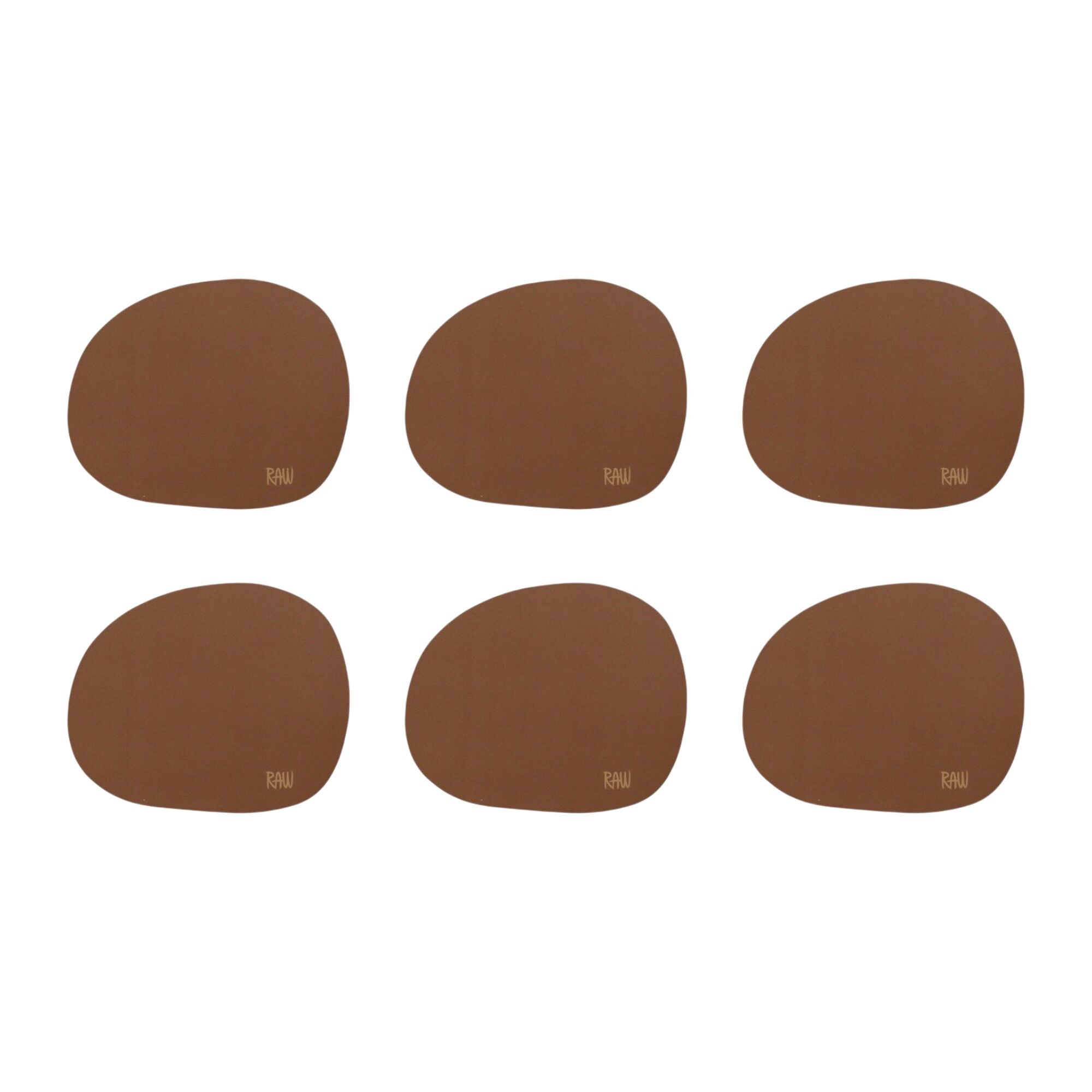 Aida RAW glasunderlägg 6-pack, mocca