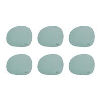 RAW glasunderlägg silikon 6 stycken, grön