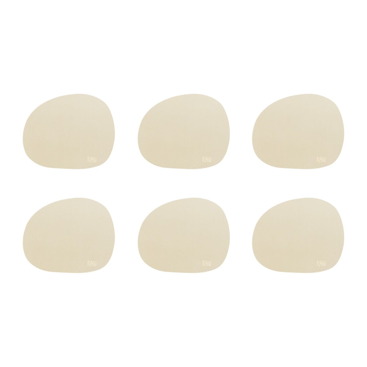 RAW glasunderlägg 6-pack, spring sand