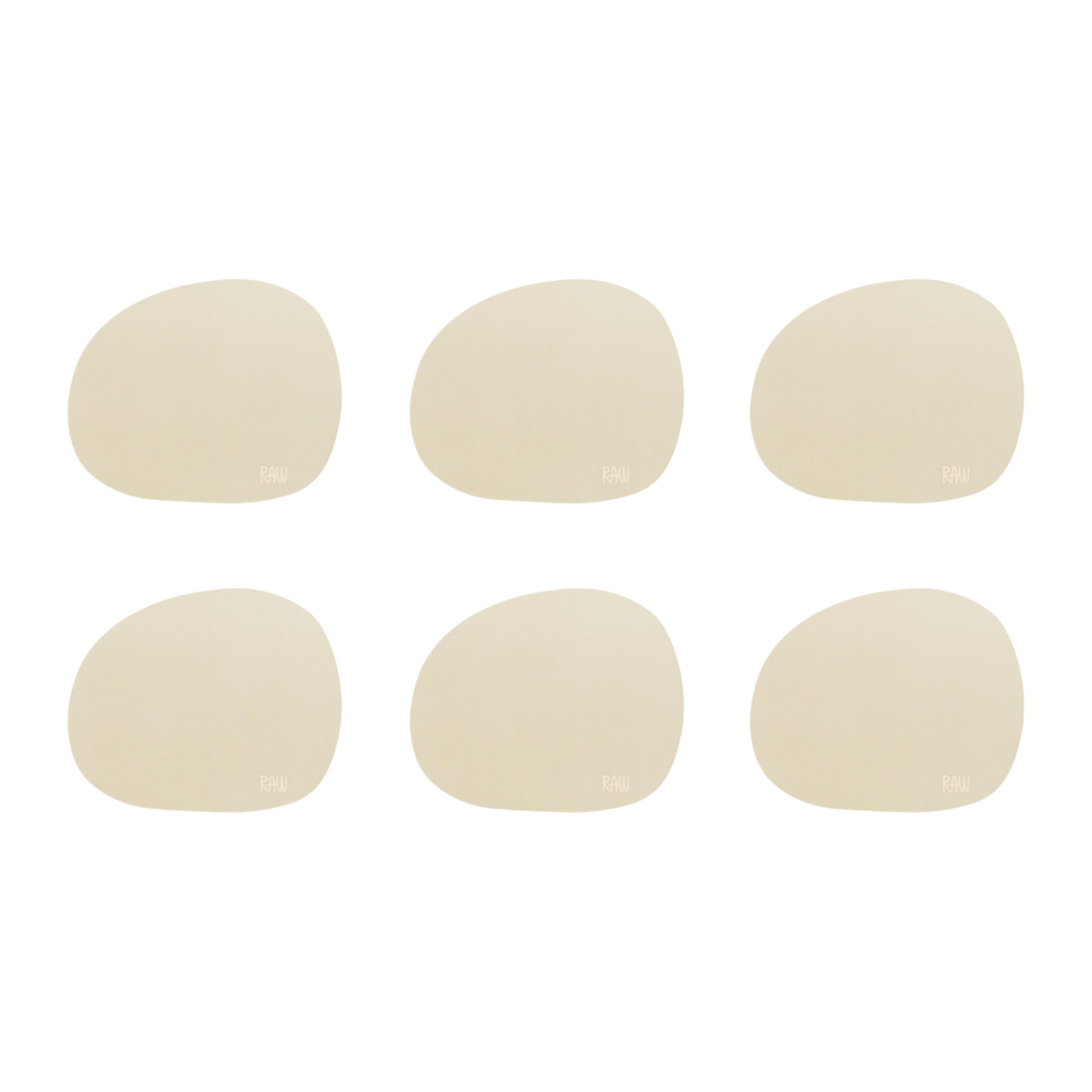 RAW glasunderlägg 6-pack, spring sand