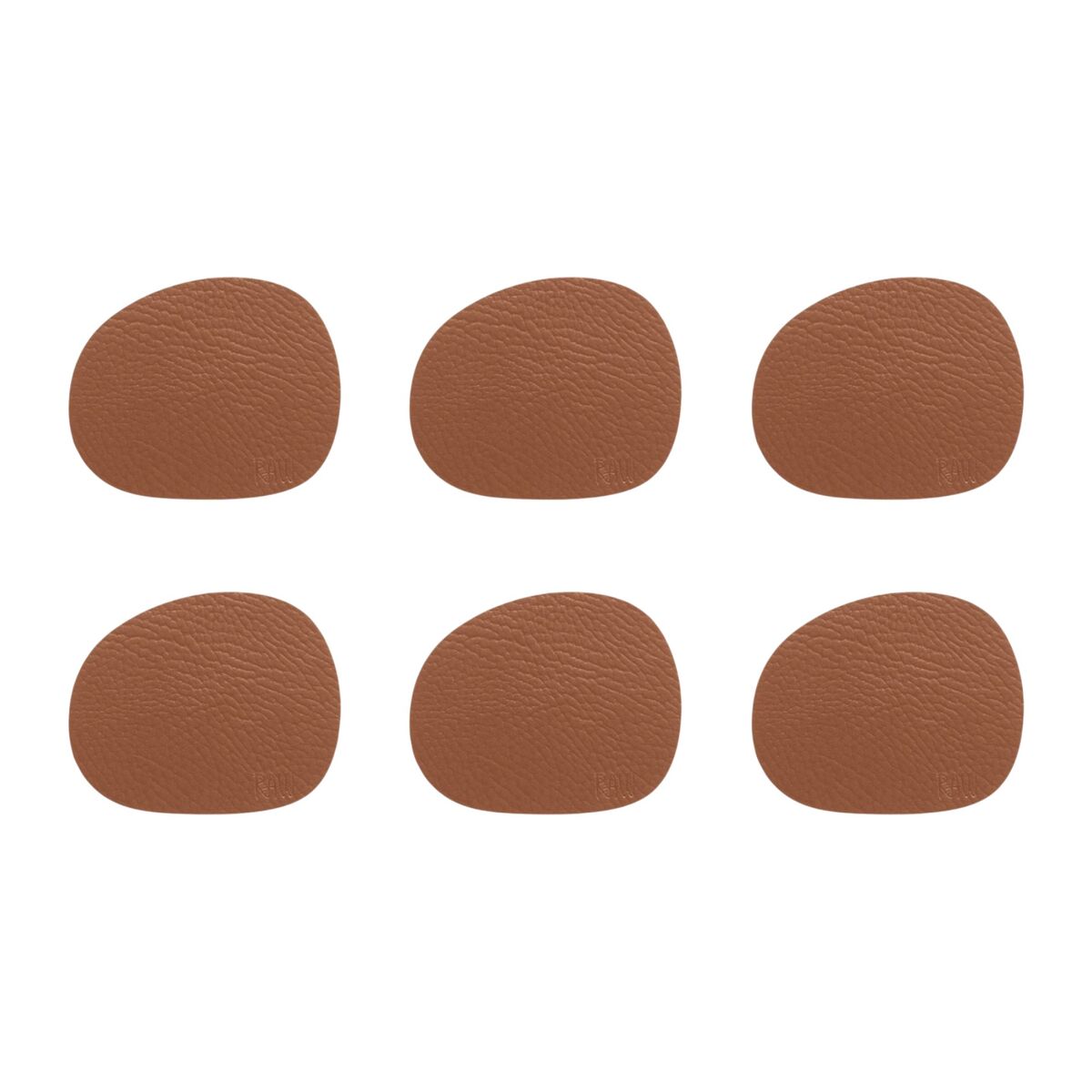 RAW Buffalo glasunderlägg 6-pack, cinnamon brown
