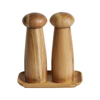 RAW kvarnset med bricka, ljus teak