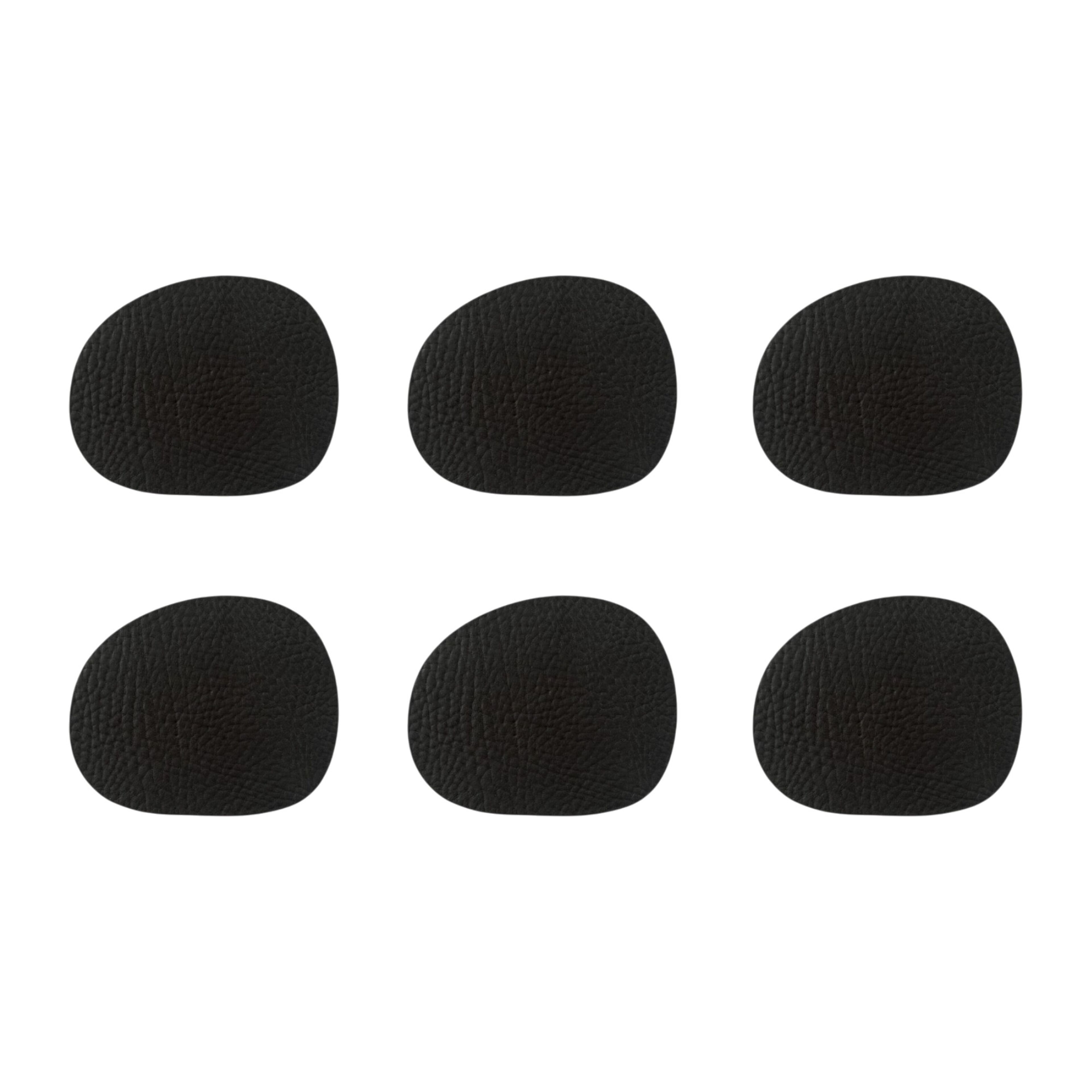 RAW Buffalo glasunderlägg 6-pack, svart