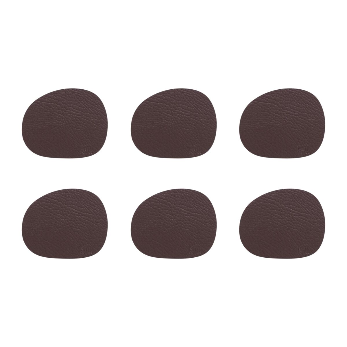 RAW Buffalo glasunderlägg 6-pack, brun