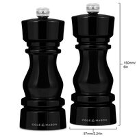 Cole & Mason London kværnsæt 15 cm, sort
