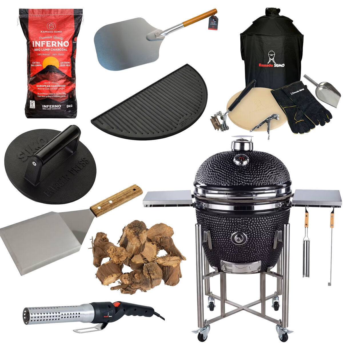 Kamado Sumo Signature Pro kamadogrill med stort grillpaket