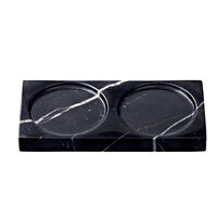 Tabletopper bakke til salt- og peberkværn, black marble