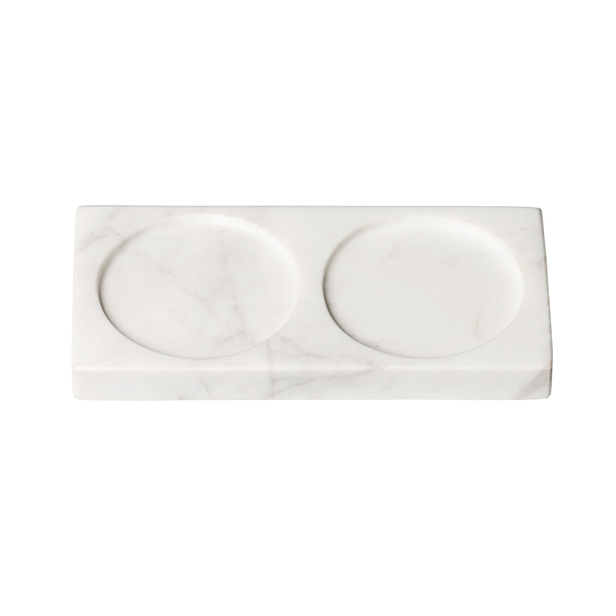 Tabletopper bakke til salt- og peberkværn, white marble