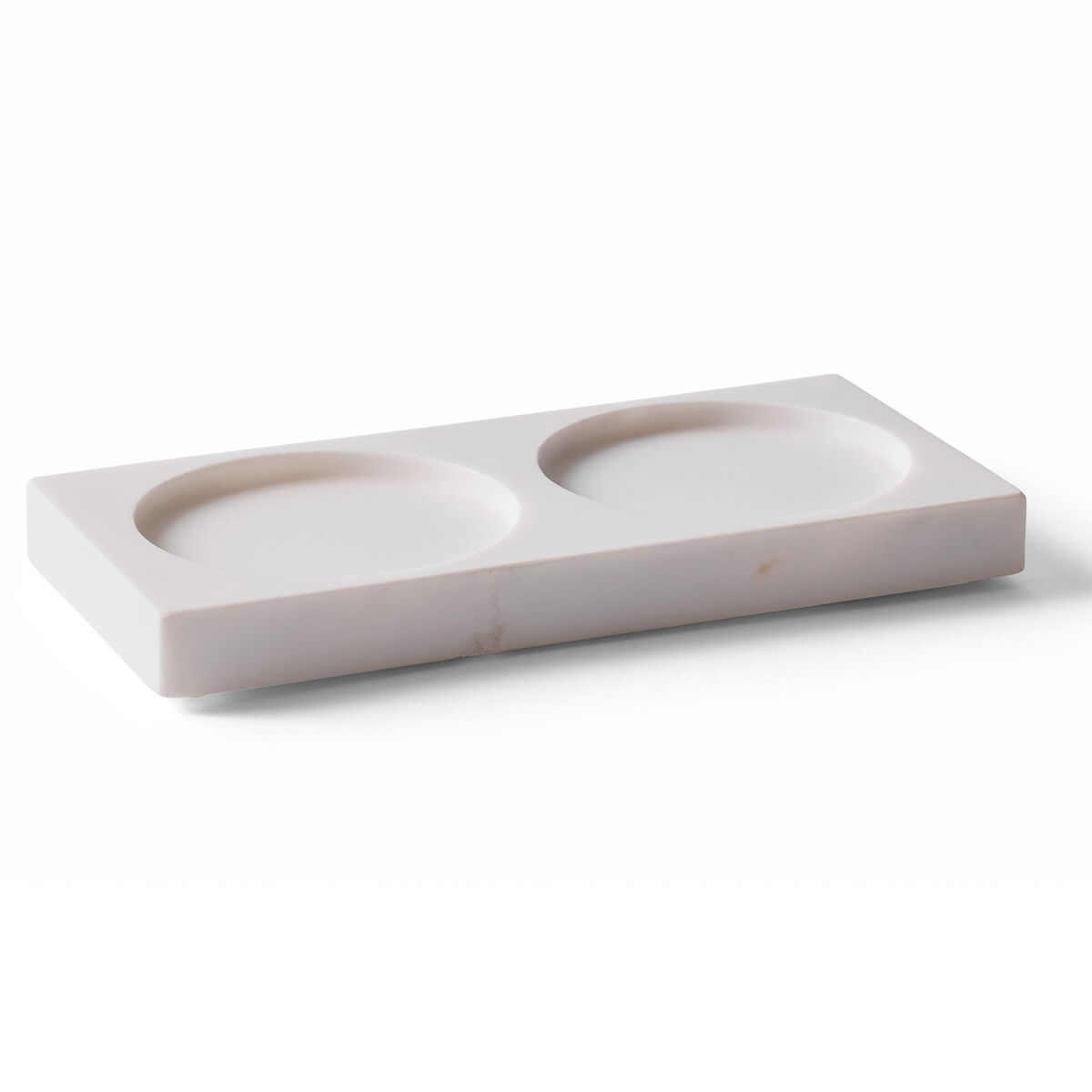 Tabletopper bakke til salt- og peberkværn, white marble