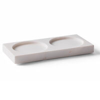 Tabletopper bakke til salt- og peberkværn, white marble