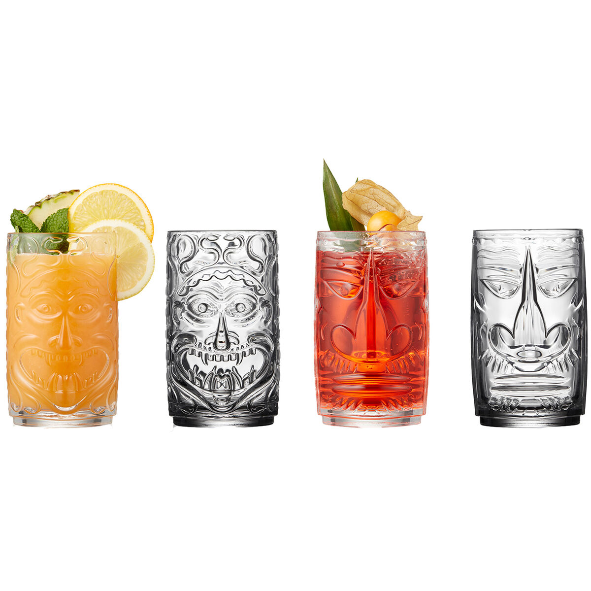 Tiki cocktailglas 45 cl, 4 stk.