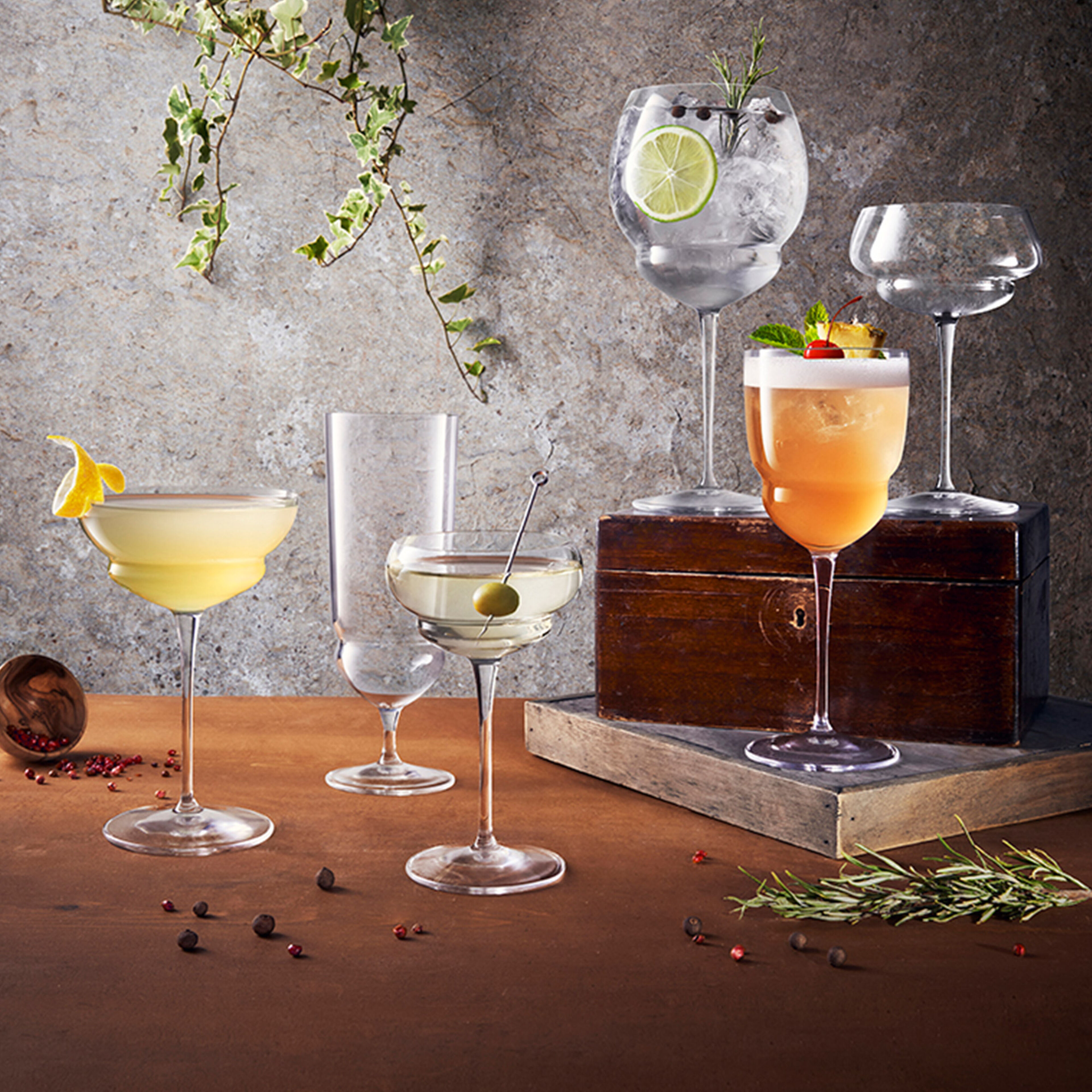 Backdoor '20s Hemingway cocktailglas, 25 cl, 6 stk, transparent
