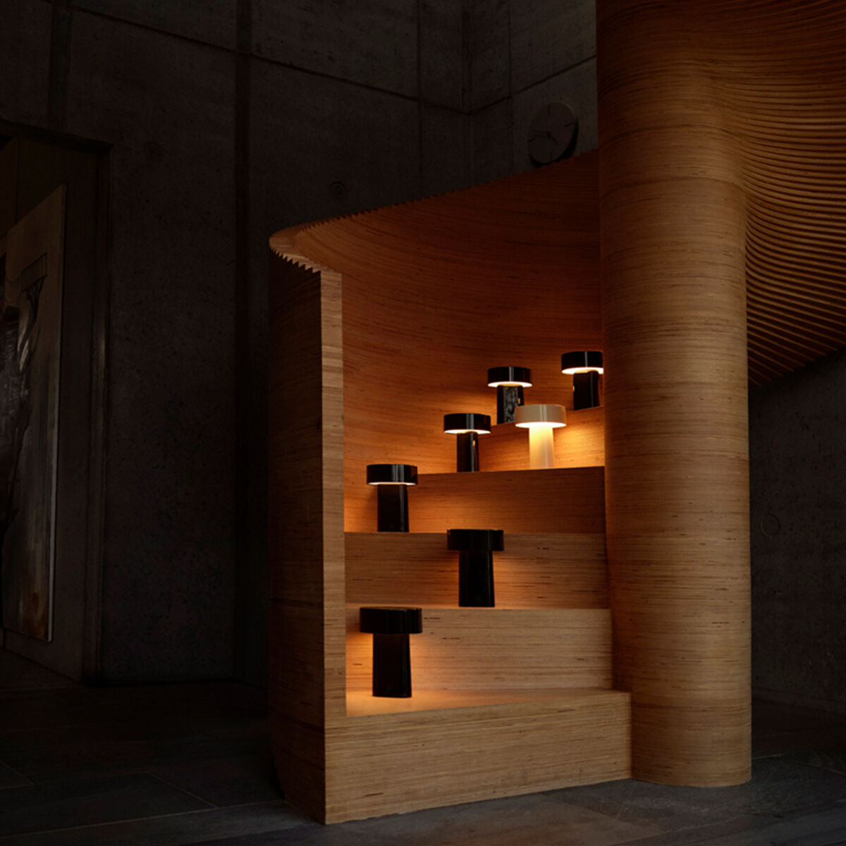 Oblong lampa, svart
